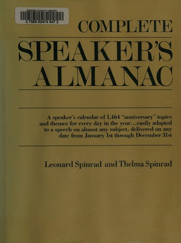 Complete Speaker's Almanac