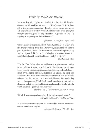 The St. Zita Society A Novel