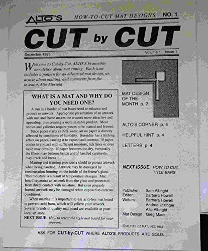 Alto's Cut-By-Cut How-To-Cut Mat Designs: Collection