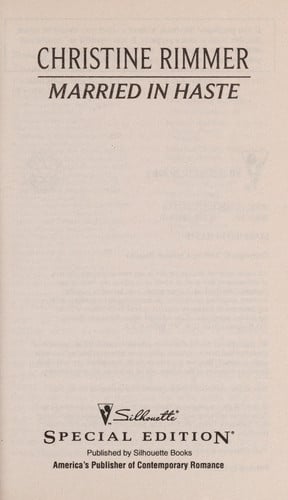 Married in Haste (Bravo Family Ties, 6)
