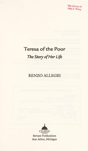 Teresa of the Poor: The Story of Her Life