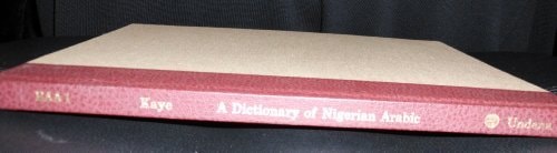 A Dictionary of Nigerian Arabic