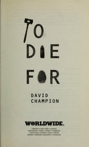To Die for (A Bomber Hanson Mystery)