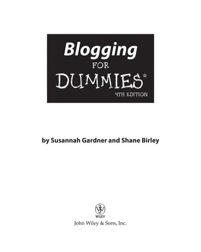 Blogging For Dummies