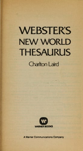 Webster's New World Thesaurus