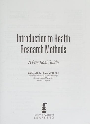Introduction To Health Research Methods: A Practical Guide