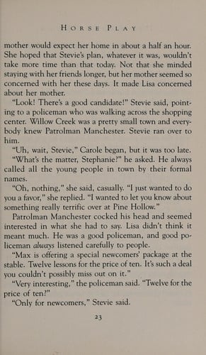 Horse Play (Saddle Club, 7)