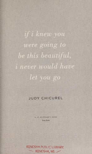 If I Knew You Were Going To Be This Beautiful, I Never Would Have Let You Go