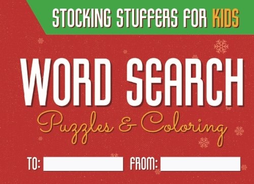 Stocking Stuffers for Kids: word search puzzles and coloring pages ages 4-9