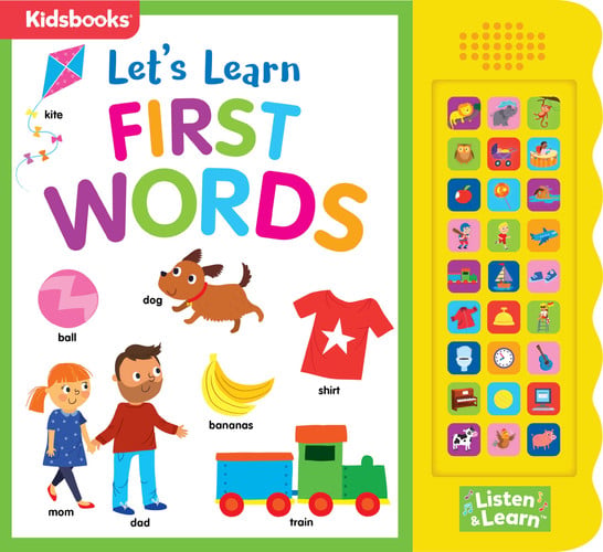 27-Button Sound Book Let's Learn First Words