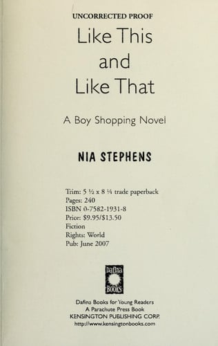 Like This and Like That (Boy Shopping Novels)