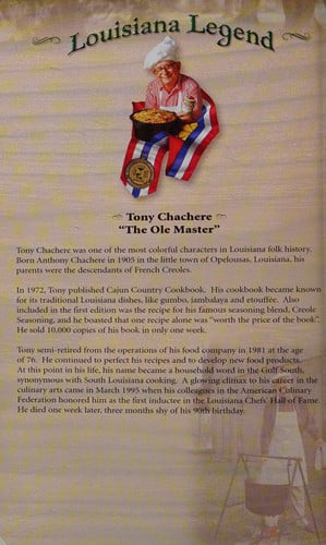 The Basics of Creole Cooking (Tony Chachere's Creole Foods of Opelousas) by Tony Chachere (2002) Paperback
