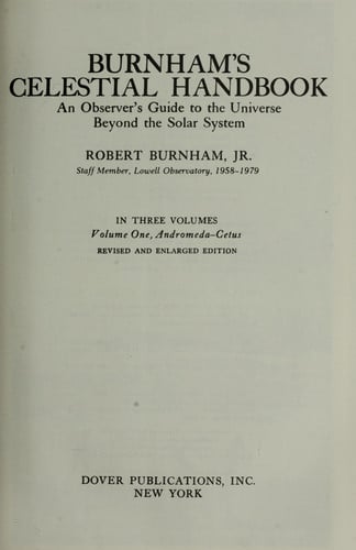 Burnham's Celestial Handbook, Volume 1, Rev. Edition