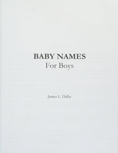 Baby Names for Boys