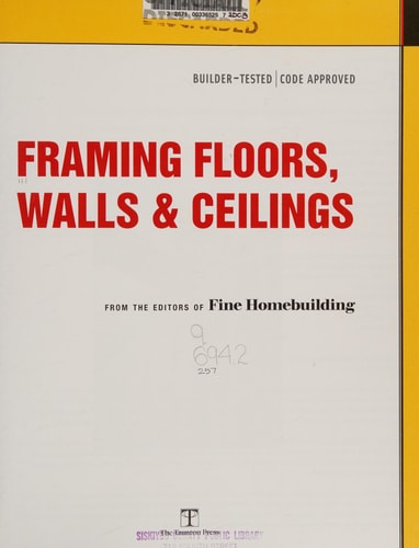 Framing Floors, Walls and Ceilings
