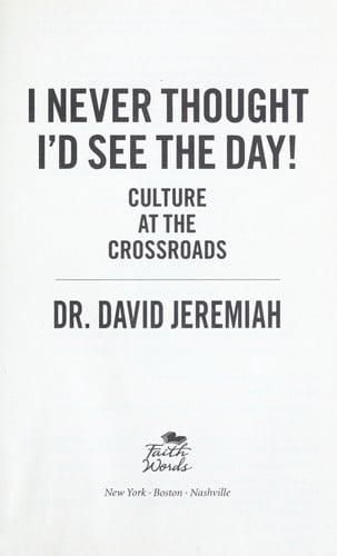 I Never Thought I'd See the Day!: Culture at the Crossroads