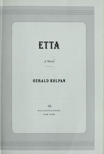 Etta: A Novel