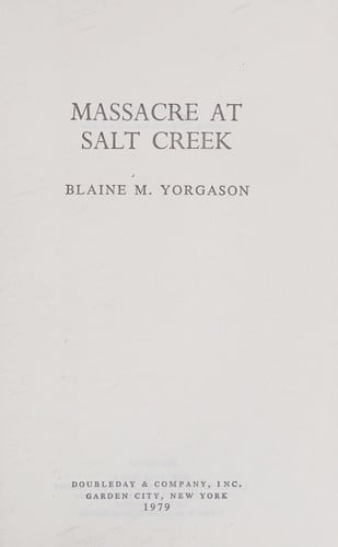Massacre at Salt Creek