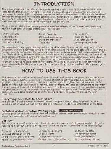Safety First! - Early Childhood Thematic Activity Book!