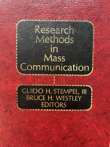 Research methods in mass communication