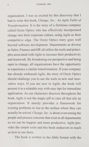 Change Inc.: An Agile Fable of Transformation