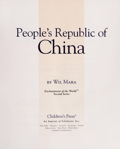People's Republic of China (Enchantment of the World Second Series)