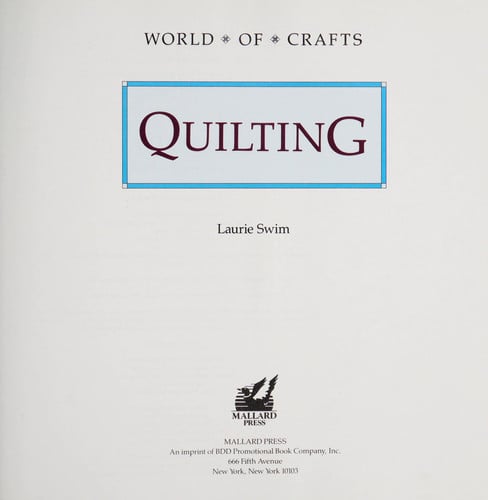 Quilting (World of Crafts)