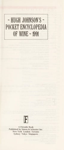 Hugh Johnson's Pocket Encyclopedia: Of Wine 1991 (Hugh Johnson's Pocket Wine Book)
