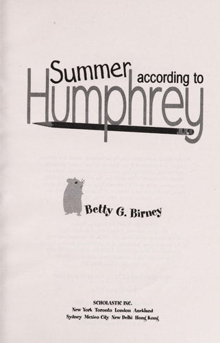 Summer According to Humphrey
