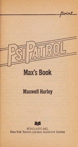 Max's Book (The Psi Patrol No 3)