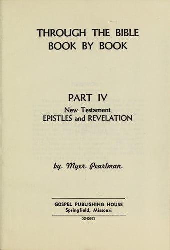 Through the Bible Book By Book Part IV Epistles and Revelation