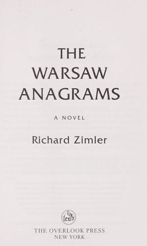 The Warsaw Anagrams: A Novel