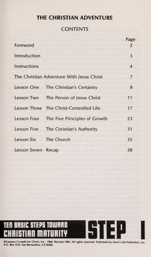 Ten Basic Steps Introduction: The Uniqueness of Jesus