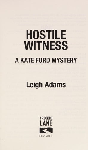 Hostile Witness: A Kate Ford Mystery