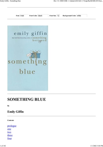 Something Blue: A Novel