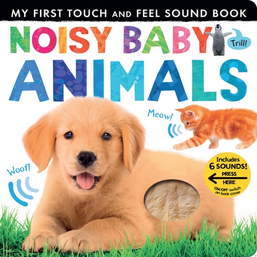 Noisy Baby Animals Includes 6 Sounds and an On/Off Switch on the Back Cover!
