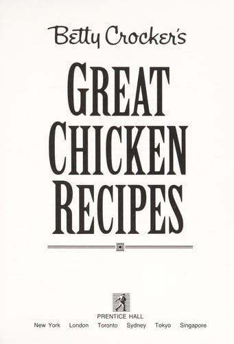 Betty Crocker's Great Chicken Recipes (Betty Crocker Paperbacks)