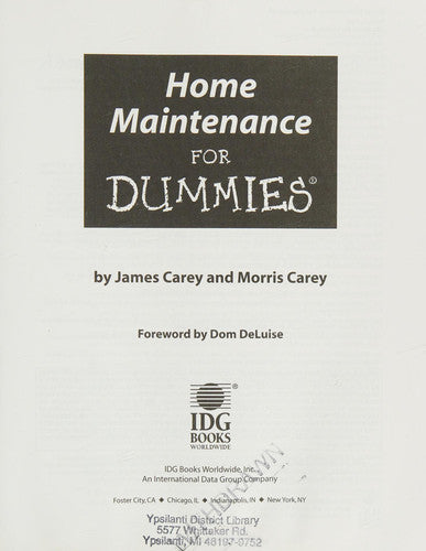 Home Maintenance for Dummies?