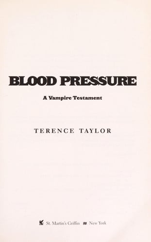 Blood Pressure: A Vampire Testament (Vampire Testaments, 2)