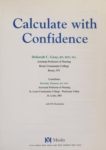 Calculate With Confidence