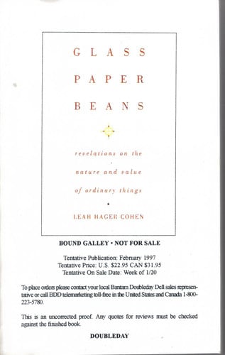 Glass, Paper, Beans