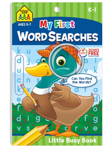 School Zone My First Word Searches Tablet Workbook