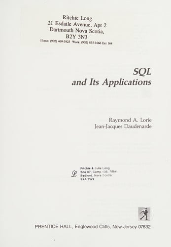 SQL and Its Applications