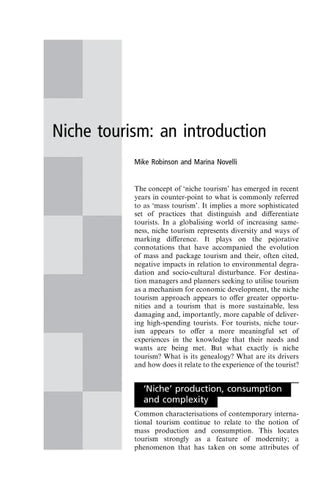 Niche Tourism