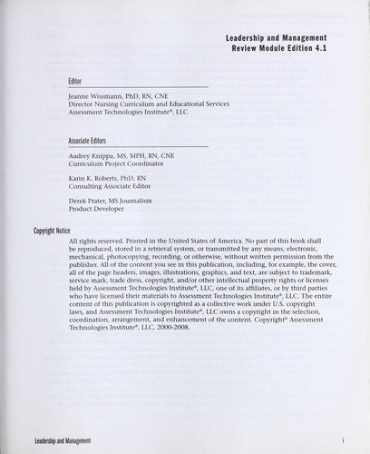 Leadership and Management Version 4.1