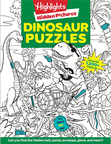 Dinosaur Puzzles Roaring Fun Hidden Pictures Puzzles with T-rex, Fossils and More for Kids Ages 6-12, Over 1,900 Hidden Objects for the Ultimate Dino-Themed Activity Book