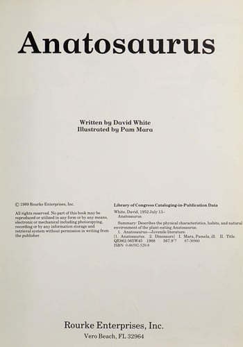 Anatosaurus (Dinosaur Library)