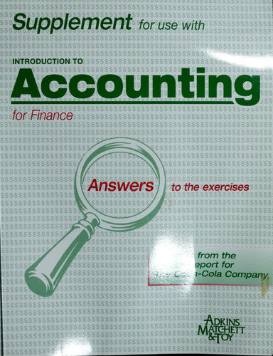 Introduction to Accounting for Finance