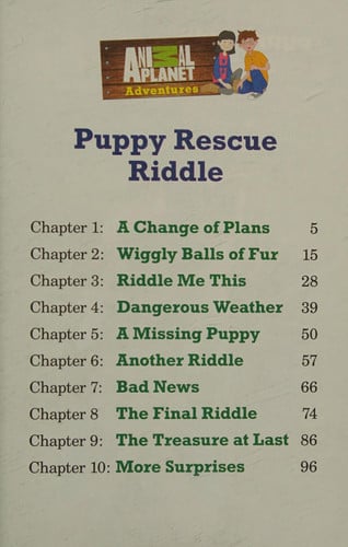 Puppy Rescue Riddle (Animal Planet Adventures Chapter Book #3) (Animal Planet Adventures Chapter Books)