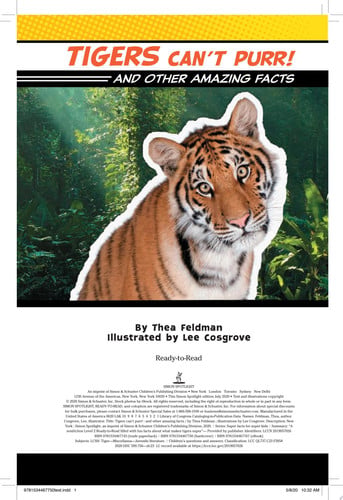 Tigers Can't Purr!: And Other Amazing Facts (Ready-to-Read Level 2) (Super Facts for Super Kids)